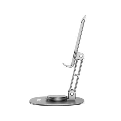 Suporte De Mesa Para Celular Alumínio Prata Rotação Hrebos SU-226 - Imagem 5