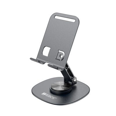 Suporte De Mesa Para Celular Alumínio Prata Rotação Hrebos SU-226 - Imagem 7