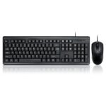 Kit Conjunto Teclado E Mouse Com Fio USB Wired