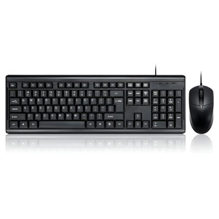 Kit Conjunto Teclado E Mouse Com Fio USB Wired