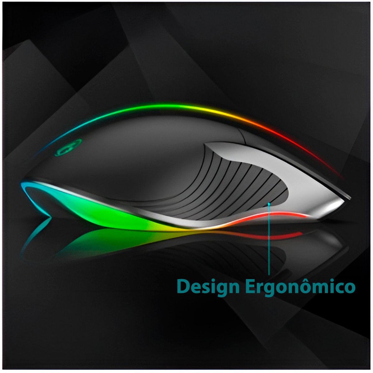 Mouse Óptico Gamer Retro Iluminado Com Fio Usb RGB - Imagem 3