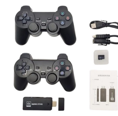 Videogame Stick 10mil Jogos 2 Controles Sem Fio Console Portatil Jogos Retro Antigo