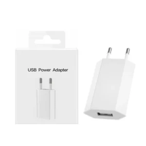 5V 1A EU Plug Home Travel USB Wall Charger for iPhone 6 6S 7 8 14 Plus X XR XS SE 11 12 13 Pro Max Power Adapter With Retail Box