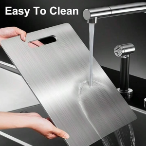 Stainless Steel Cutting Board 304: 46cm, Antibacterial, Anti-Mildew-Perfect for Kitchen