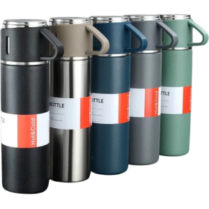 Garrafa térmica premium para café com isolamento térmico, 500 ml, com copo incluso