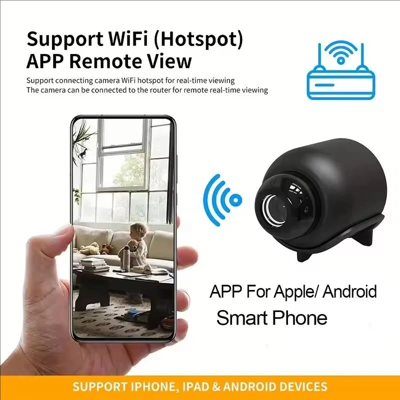 Câmera Mini X5 1080P HD Wifi Sem Fio com Visão Noturna e Detecção de Movimento, Câmera de Segurança para Casa, Gravador de Vídeo e Áudio 3