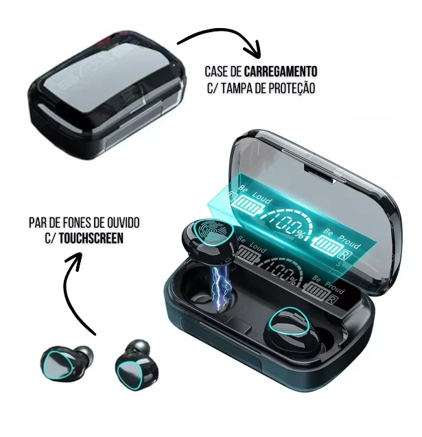 Bluetooth Headset Tws M10 F9 C/ Power Bank Digital Screen-Neverdie Store - Image 6