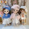 16cm Dolls 1/8 BJD Doll Princess Dress Up Boneca Children's Munecas Toys Dolls for Girls Doll Multi-joint Kids Birthday Gift